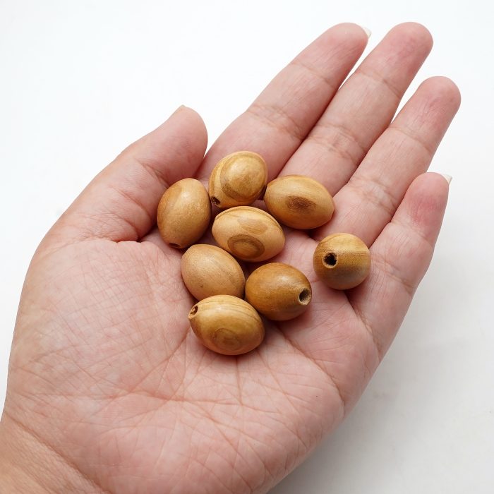 DIY珠子-橄榄木椭圆15×20mm-10颗/包 Catholic religious art