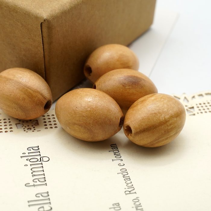 DIY珠子-橄榄木椭圆15×20mm-10颗/包 Catholic religious art