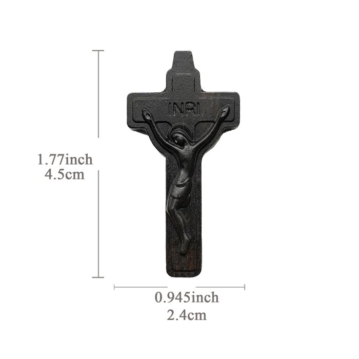 DIY十字架-黑檀紫檀橄榄木-4.5x2.4cm Catholic religious art