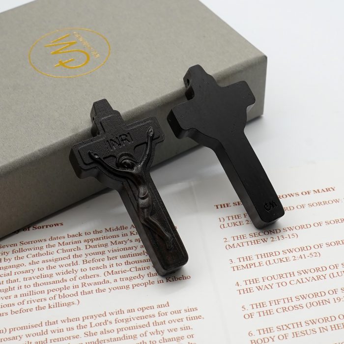 DIY十字架-黑檀紫檀橄榄木-4.5x2.4cm Catholic religious art