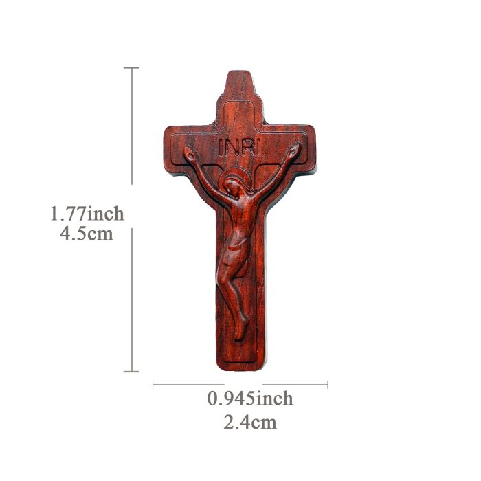 DIY十字架-黑檀紫檀橄榄木-4.5x2.4cm Catholic religious art