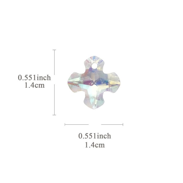DIY十字架-水晶十字架吊坠-1.4cm Catholic religious art