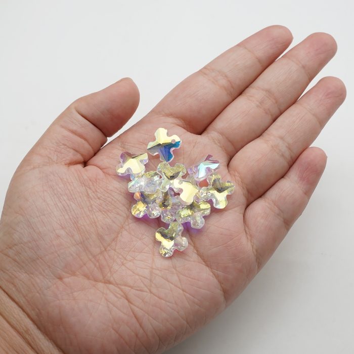 DIY十字架-水晶十字架吊坠-1.4cm Catholic religious art