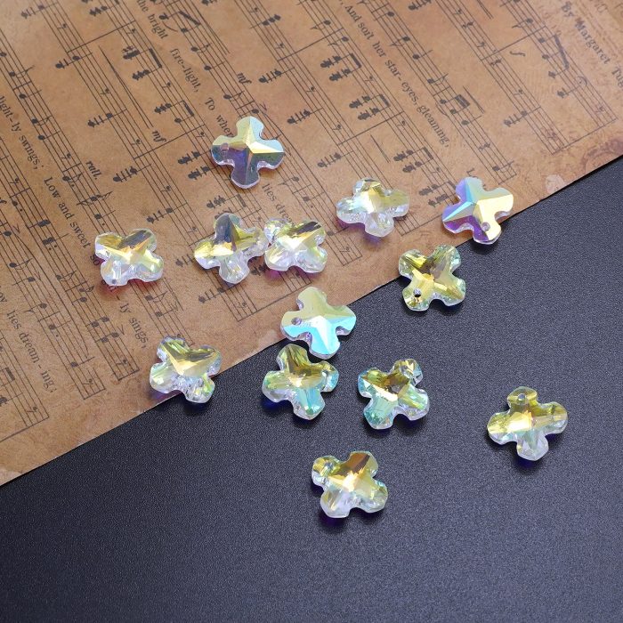 DIY十字架-水晶十字架吊坠-1.4cm Catholic religious art