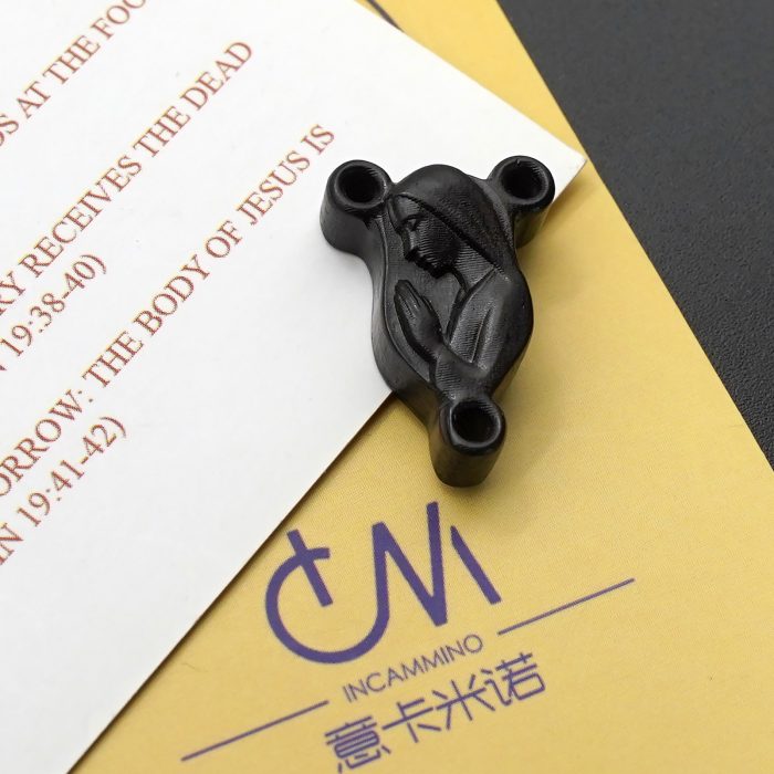 DIY三通-圣母-紫檀黑檀橄榄木-1.6x0.9cm Catholic religious art