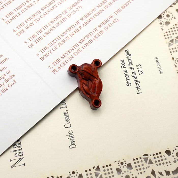 DIY三通-圣母-紫檀黑檀橄榄木-1.6x0.9cm Catholic religious art