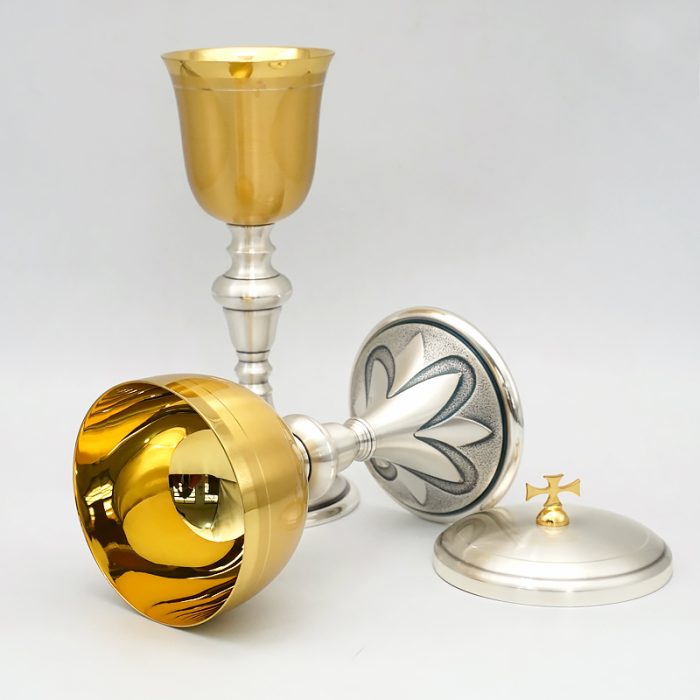 【现货】铜镀24k金-圣爵圣体杯套装21cm Catholic religious art