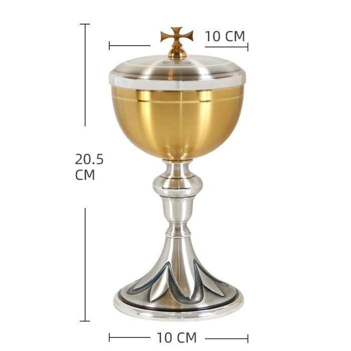 【现货】铜镀24k金-圣爵圣体杯套装21cm Catholic religious art