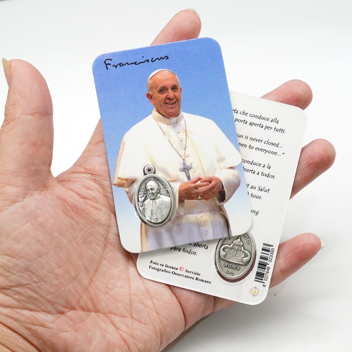 圣牌卡片- 教宗方济-8.5x5.5cm Catholic religious art