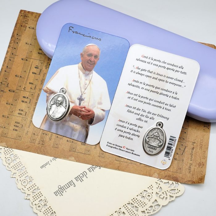 圣牌卡片- 教宗方济-8.5x5.5cm Catholic religious art