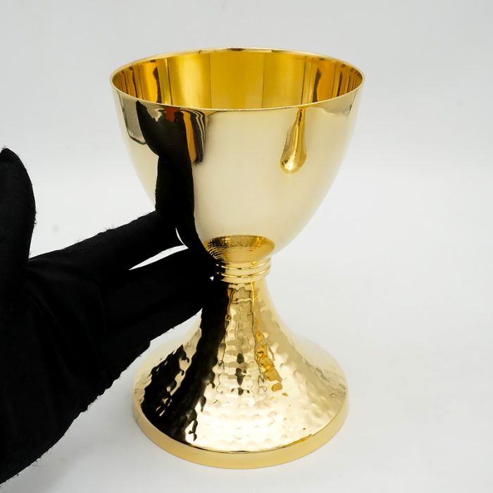 【现货】圣爵杯带圣盘 金色 高19.5厘米 Catholic religious art