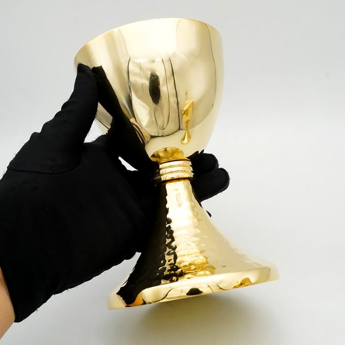 【现货】圣爵杯带圣盘 金色 高19.5厘米 Catholic religious art