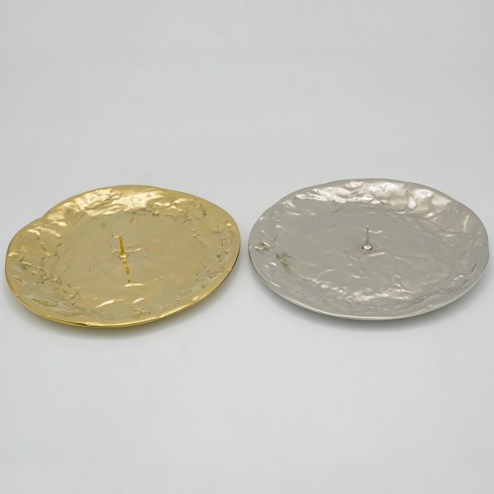 【现货】金色带尖烛台托盘-直径9厘米-抛光 Catholic religious art