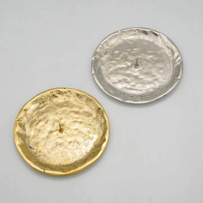 【现货】金色带尖烛台托盘-直径9厘米-抛光 Catholic religious art