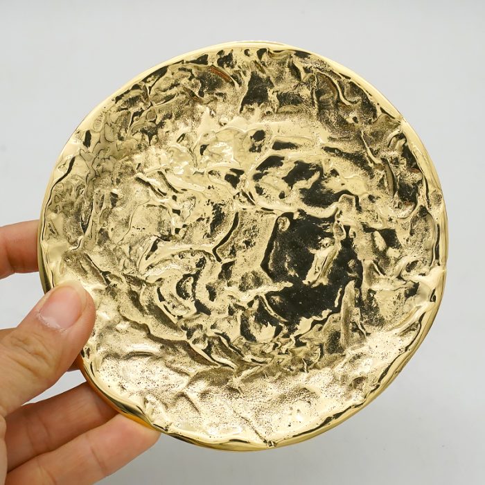 【现货】金色烛台托盘-直径12.5厘米-抛光 Catholic religious art