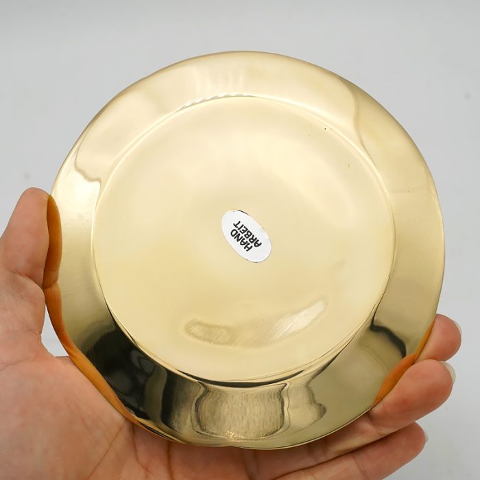 【现货】金色烛台托盘-直径12.5厘米-抛光 Catholic religious art