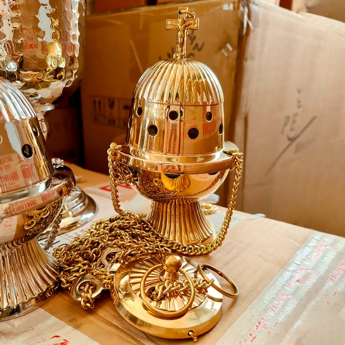 【现货】提炉-带十字架-高18厘米 Catholic religious art