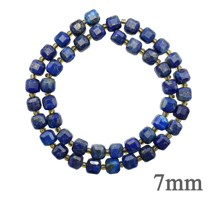 DIY珠子-方糖散珠-天然青金石-7x7mm单颗 Catholic religious art