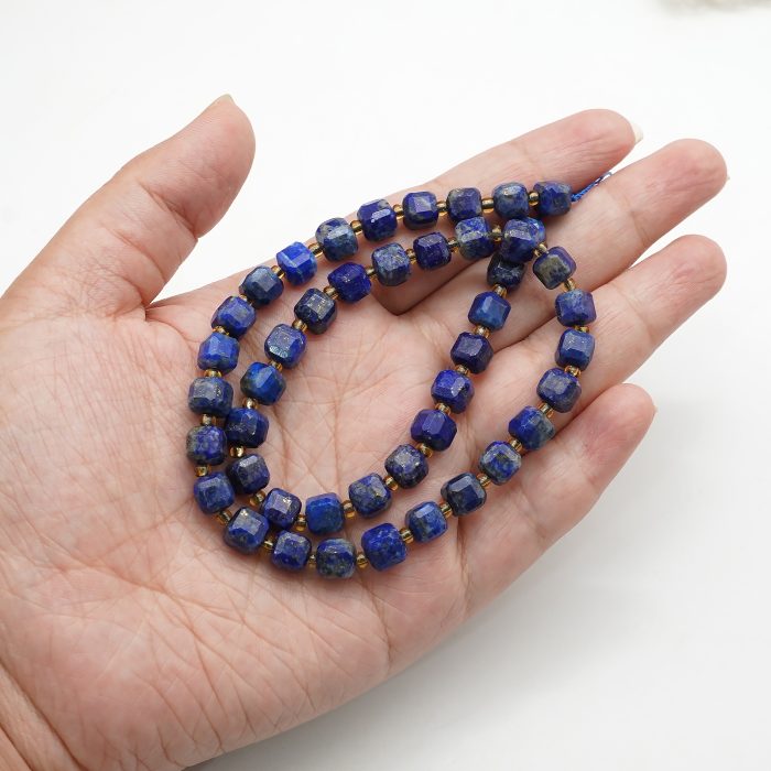 DIY珠子-方糖散珠-天然青金石-7x7mm单颗 Catholic religious art