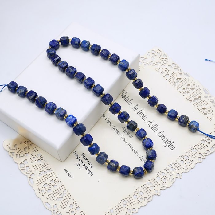 DIY珠子-方糖散珠-天然青金石-7x7mm单颗 Catholic religious art