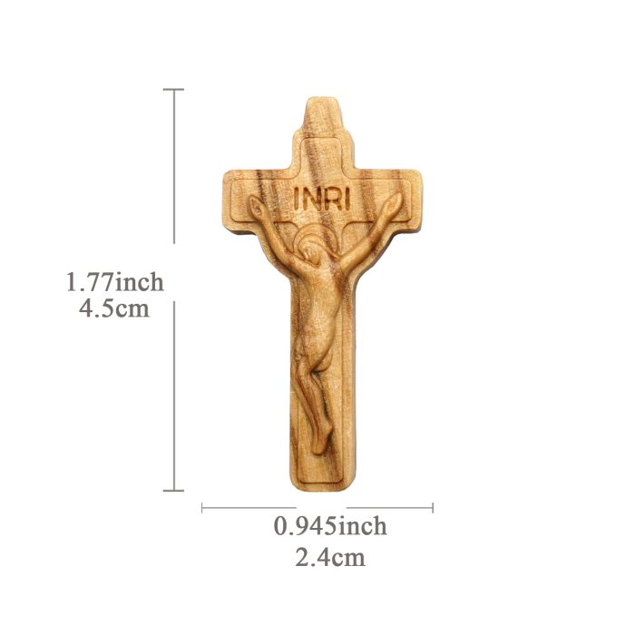 DIY十字架-黑檀紫檀橄榄木-4.5x2.4cm Catholic religious art