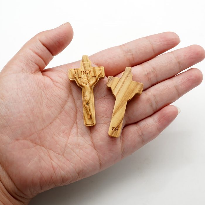 DIY十字架-黑檀紫檀橄榄木-4.5x2.4cm Catholic religious art