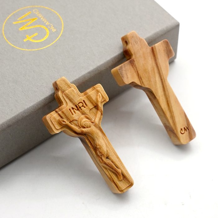 DIY十字架-黑檀紫檀橄榄木-4.5x2.4cm Catholic religious art