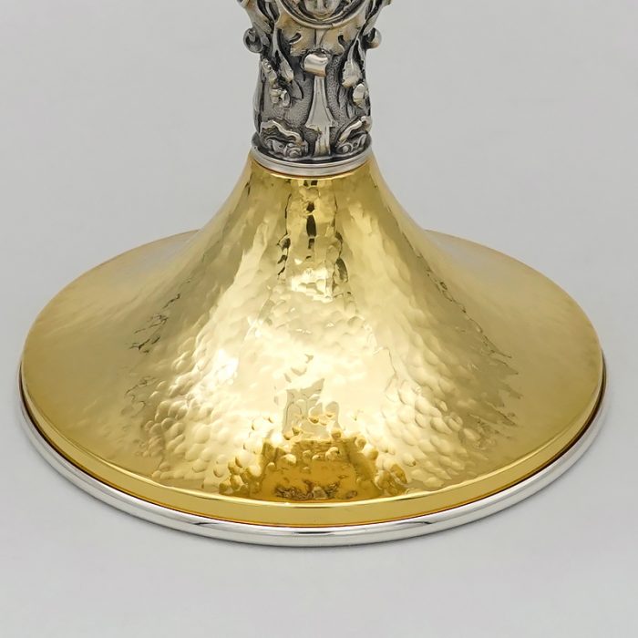 【现货】葡标记-錾刻 -银色-圣爵杯圣体碗带盖套装21.5+11cm Catholic religious art