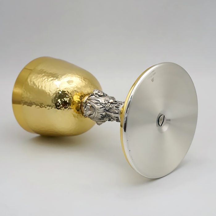 【现货】葡标记-錾刻 -银色-圣爵杯圣体碗带盖套装21.5+11cm Catholic religious art