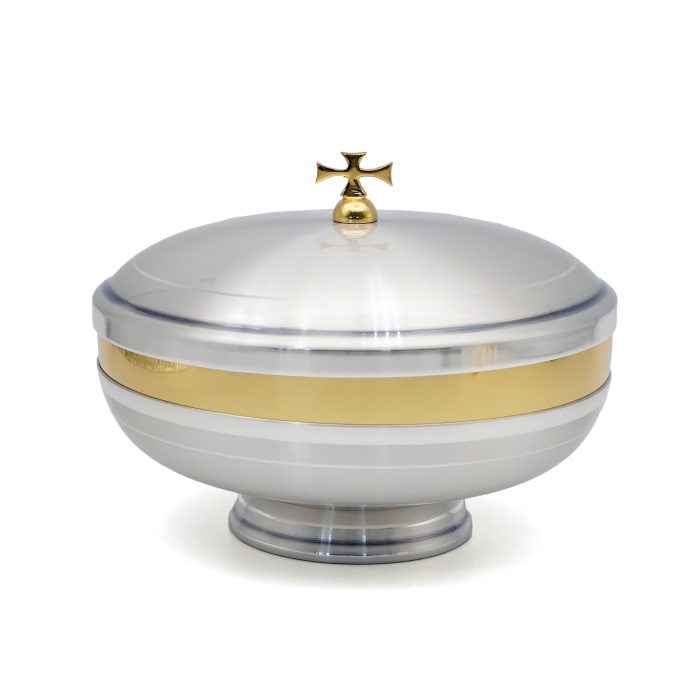 【现货】葡标记-錾刻 -银色-圣爵杯圣体碗带盖套装21+11cm Catholic religious art