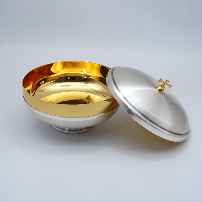 【现货】葡标记-錾刻 -银色-圣爵杯圣体碗带盖套装21+11cm Catholic religious art