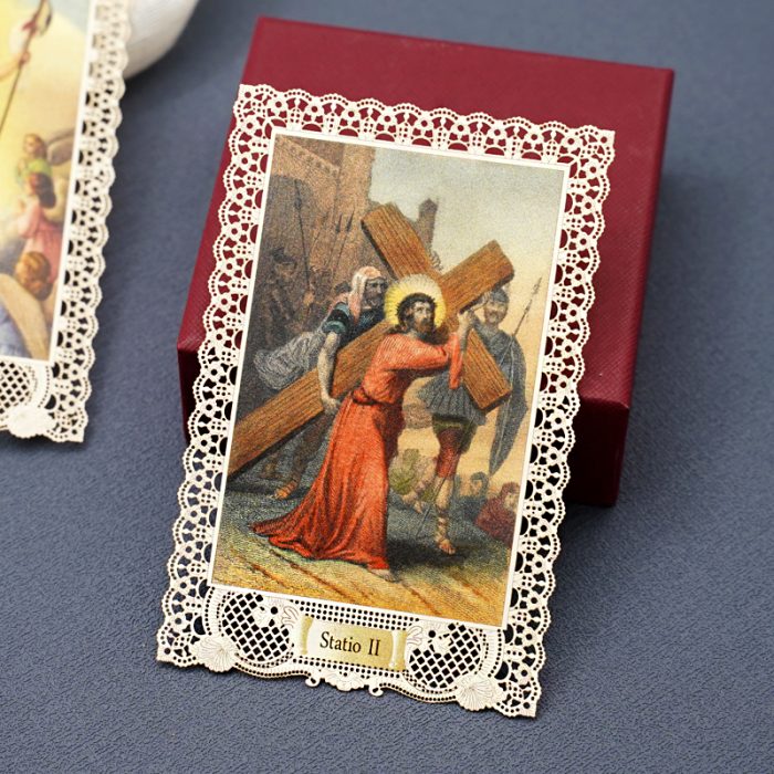 蕾丝卡片-15处苦路全套-7x11cm Catholic religious art