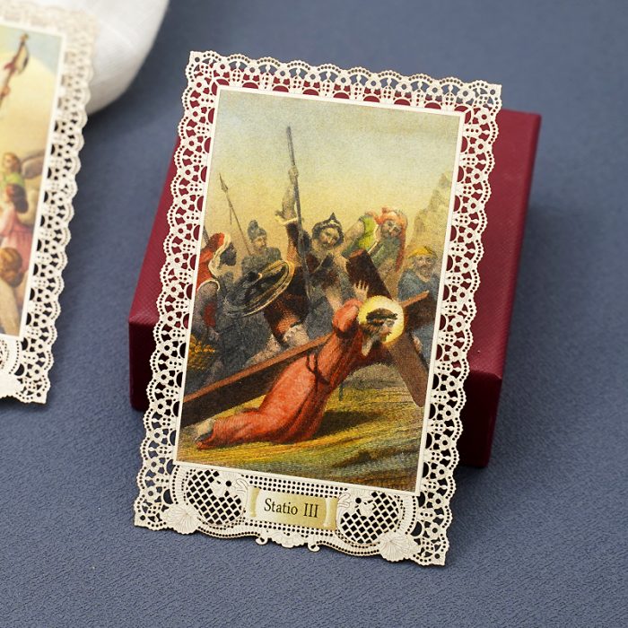 蕾丝卡片-15处苦路全套-7x11cm Catholic religious art