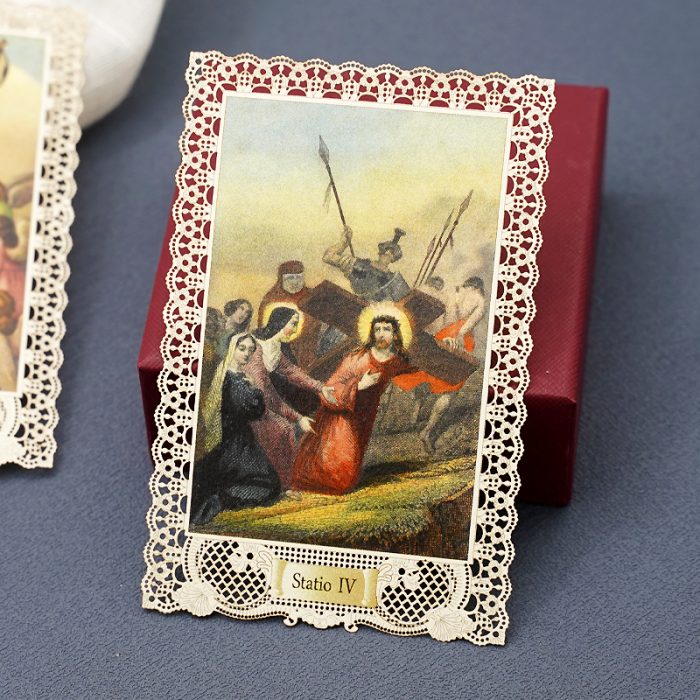 蕾丝卡片-15处苦路全套-7x11cm Catholic religious art