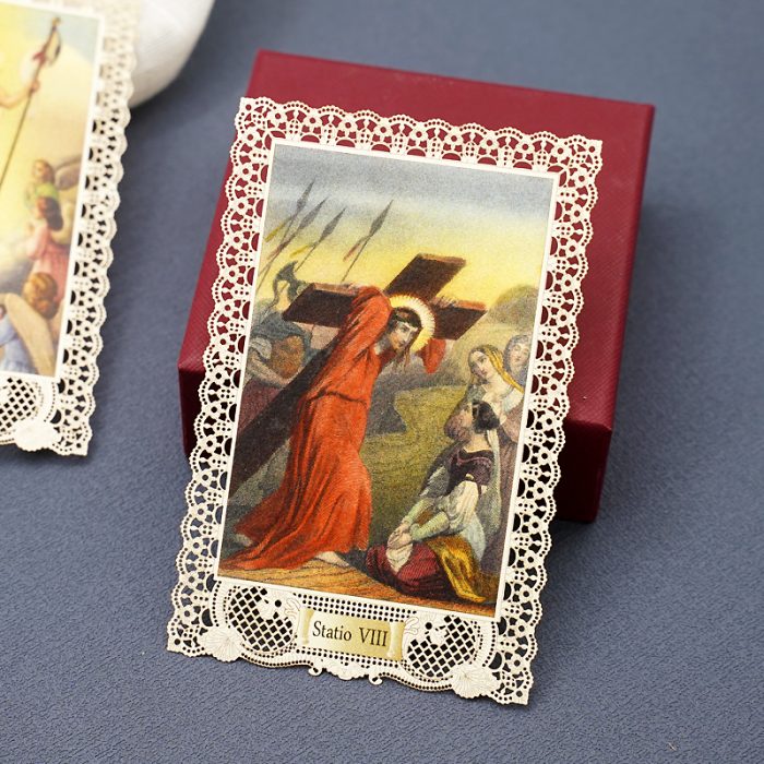 蕾丝卡片-15处苦路全套-7x11cm Catholic religious art