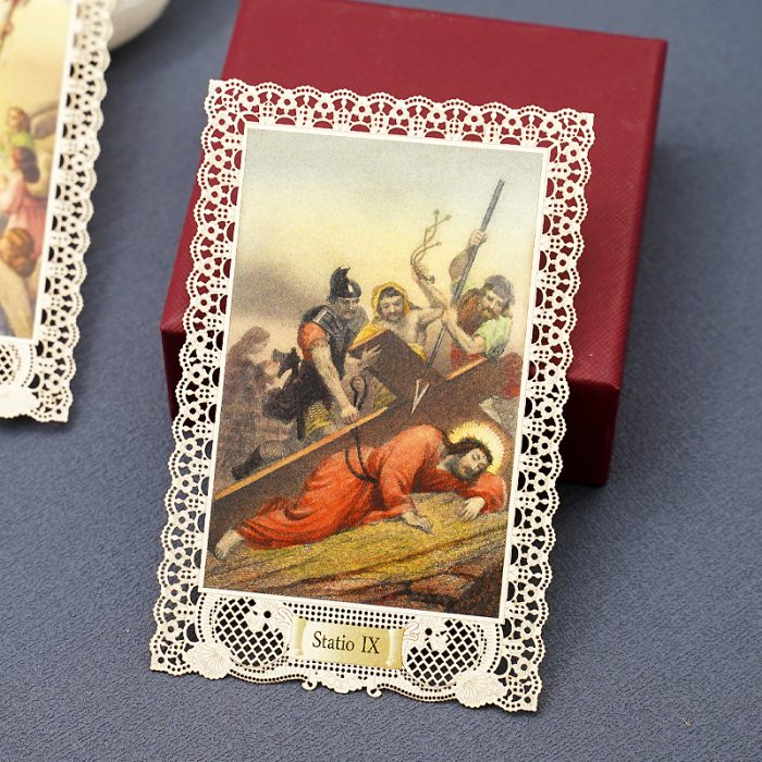 蕾丝卡片-15处苦路全套-7x11cm Catholic religious art