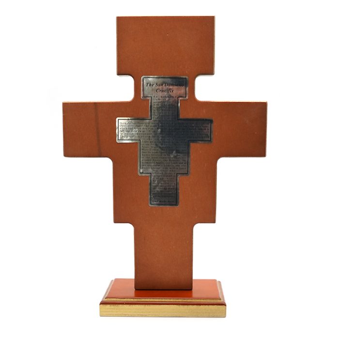 圣达勉十字架木制-带底座-28x19cm Catholic religious art