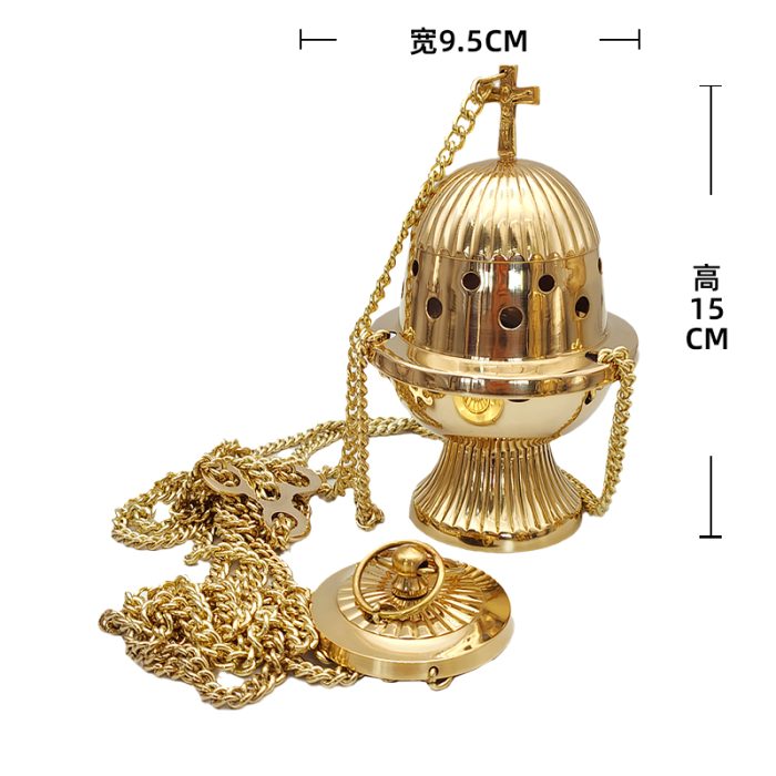 【现货】提炉-带十字架-高18厘米 Catholic religious art