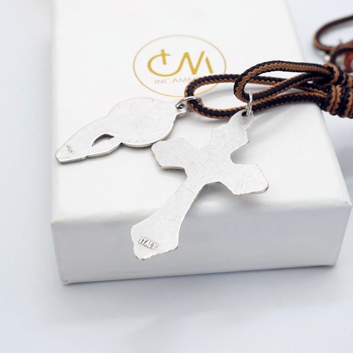 一端念珠-国风-圣母-陶瓷花釉圆珠-多种颜色-绳编原创-8mm Catholic religious art