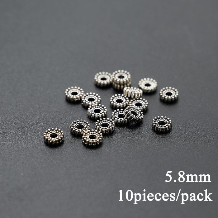 DIY隔片-雪花齿轮-银色-5.8x1.9mm-10个/包 Catholic religious art