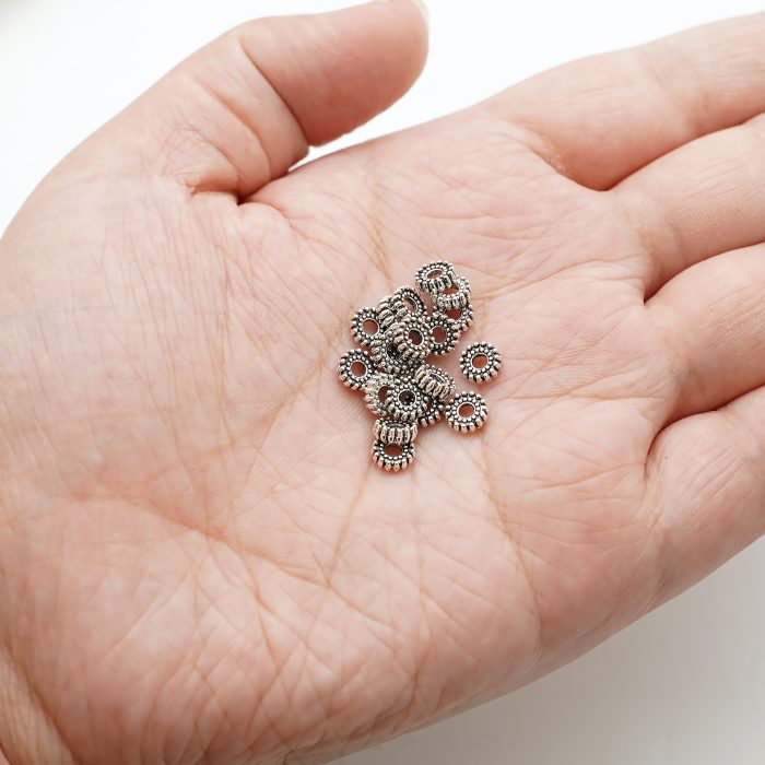 DIY隔片-雪花齿轮-银色-5.8x1.9mm-10个/包 Catholic religious art