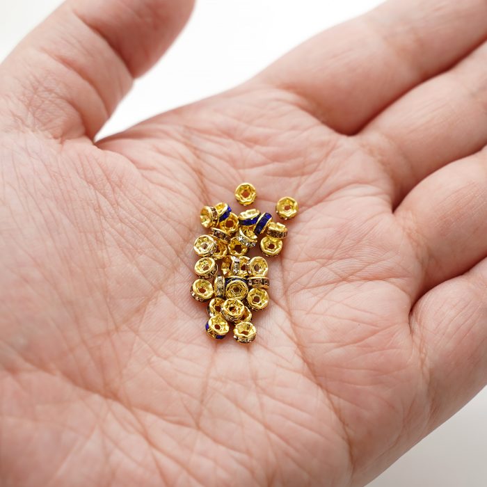 DIY隔片-镶钻-车轮珠-多种颜色-4x2mm-10/包 Catholic religious art