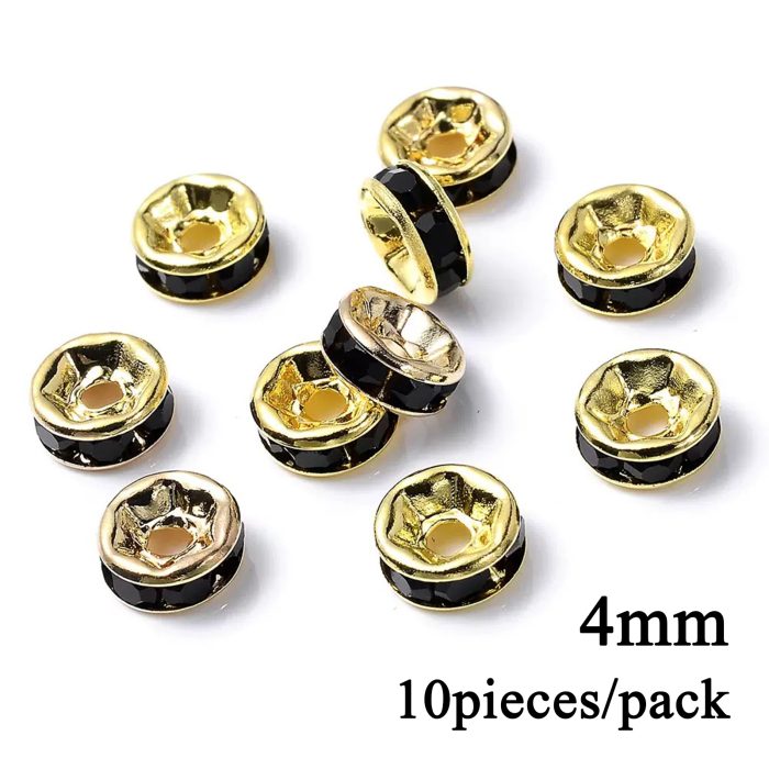 DIY隔片-镶钻-车轮珠-多种颜色-4x2mm-10/包 Catholic religious art