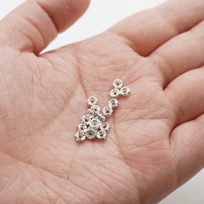 DIY隔片-镶钻-车轮珠-多种颜色-4x2mm-10/包 Catholic religious art