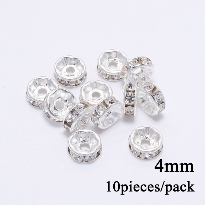 DIY隔片-镶钻-车轮珠-多种颜色-4x2mm-10/包 Catholic religious art