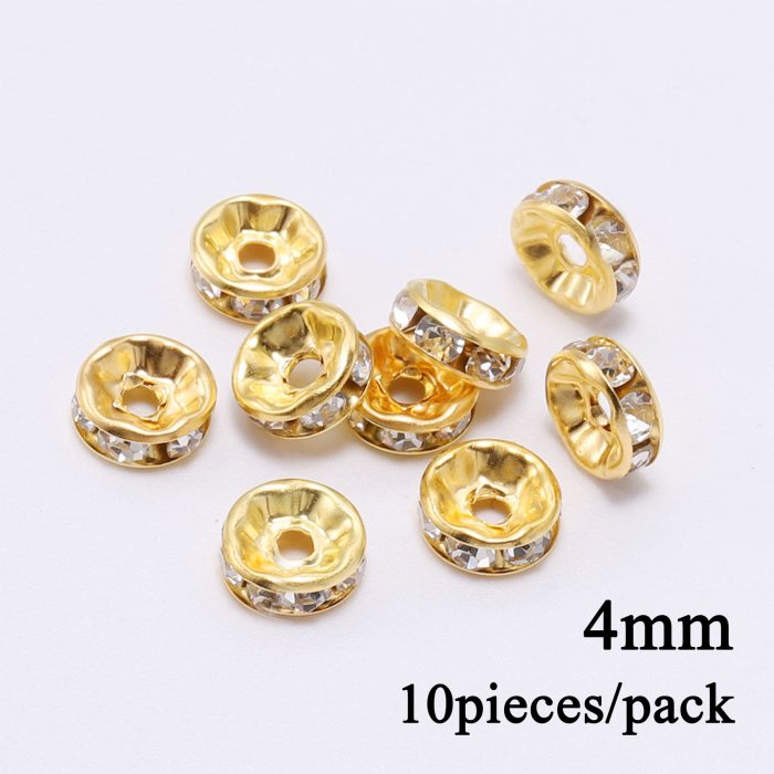 DIY隔片-镶钻-车轮珠-多种颜色-4x2mm-10/包 Catholic religious art