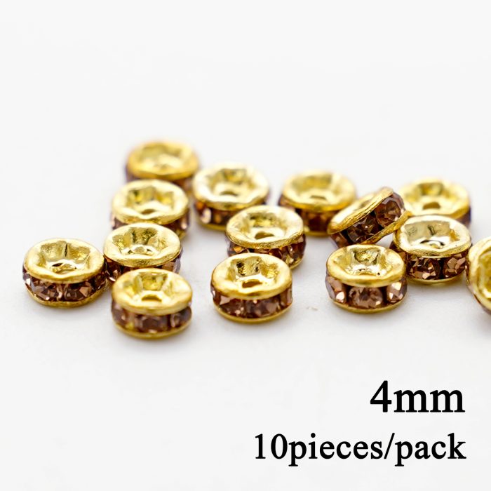 DIY隔片-镶钻-车轮珠-多种颜色-4x2mm-10/包 Catholic religious art