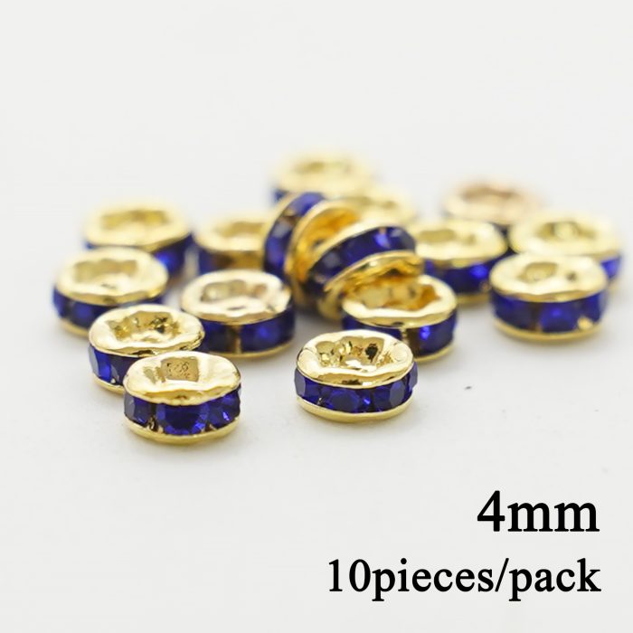 DIY隔片-镶钻-车轮珠-多种颜色-4x2mm-10/包 Catholic religious art