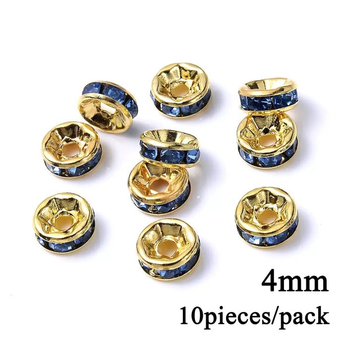 DIY隔片-镶钻-车轮珠-多种颜色-4x2mm-10/包 Catholic religious art