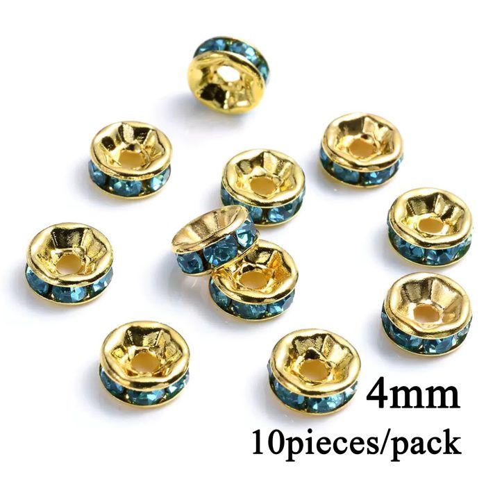 DIY隔片-镶钻-车轮珠-多种颜色-4x2mm-10/包 Catholic religious art